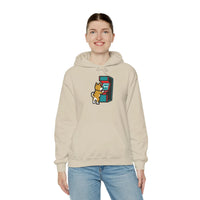 8-Bit Pixel Gaming Dogs Hoodie - Soft Cotton Blend Pullover Fleece - Unisex White