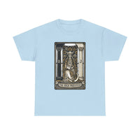 The High Priestess Tarot Card T-Shirt - Heavy Cotton Classic Fit Tee - Unisex White