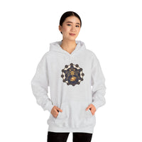 Alchemist Cat Sacred Geometry Hoodie - Soft Heavy Blend Pullover - Unisex White