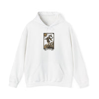 The Fool Tarot Card Hoodie - Heavy Blend Cotton Blend Pullover - Unisex White
