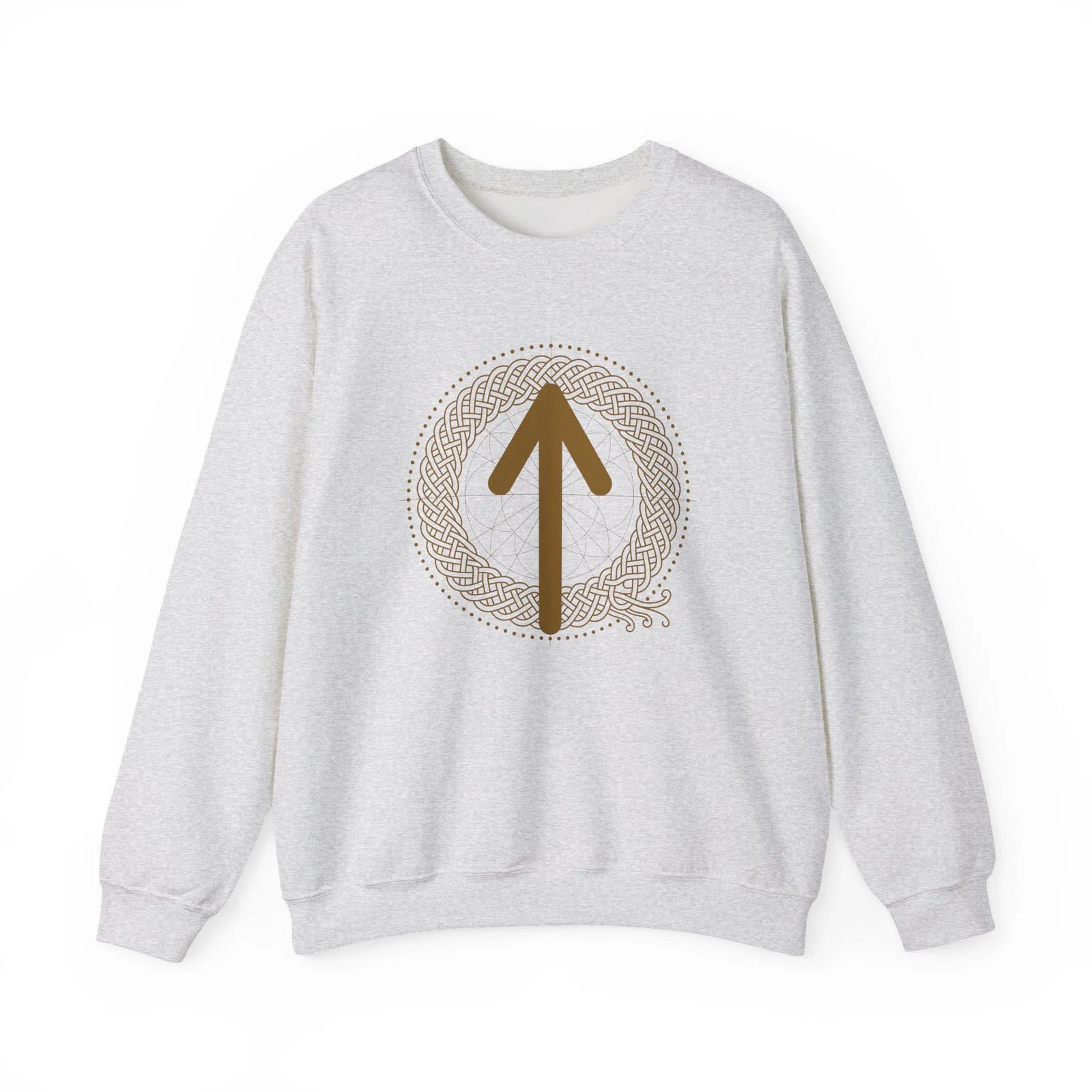 Tiwaz Rune Justice Sweatshirt - Heavy Blend Cotton-Poly Crewneck - Unisex White