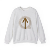 Tiwaz Rune Justice Sweatshirt - Heavy Blend Cotton-Poly Crewneck - Unisex White