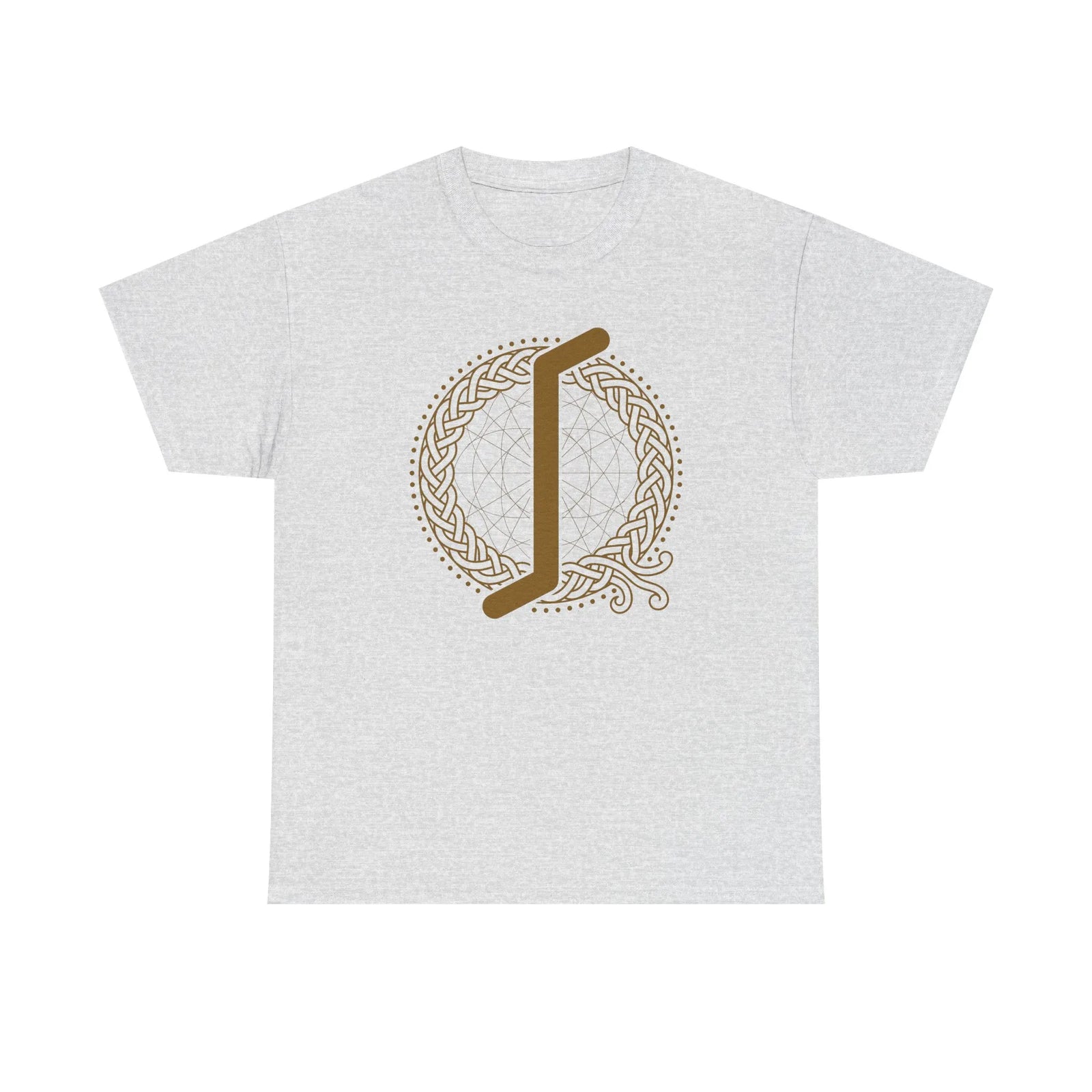 ᛇ Eihwaz Rune Yew World Tree T-Shirt - Heavy Cotton Classic Fit Tee - Unisex White