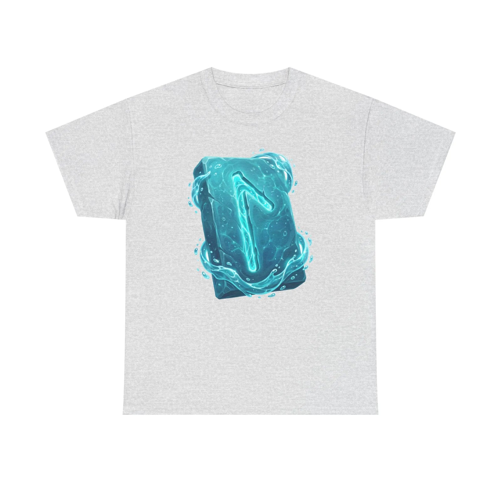 Laguz Water Rune Intuition Graphic T-Shirt - Heavy Cotton Classic Fit Tee - Unisex White