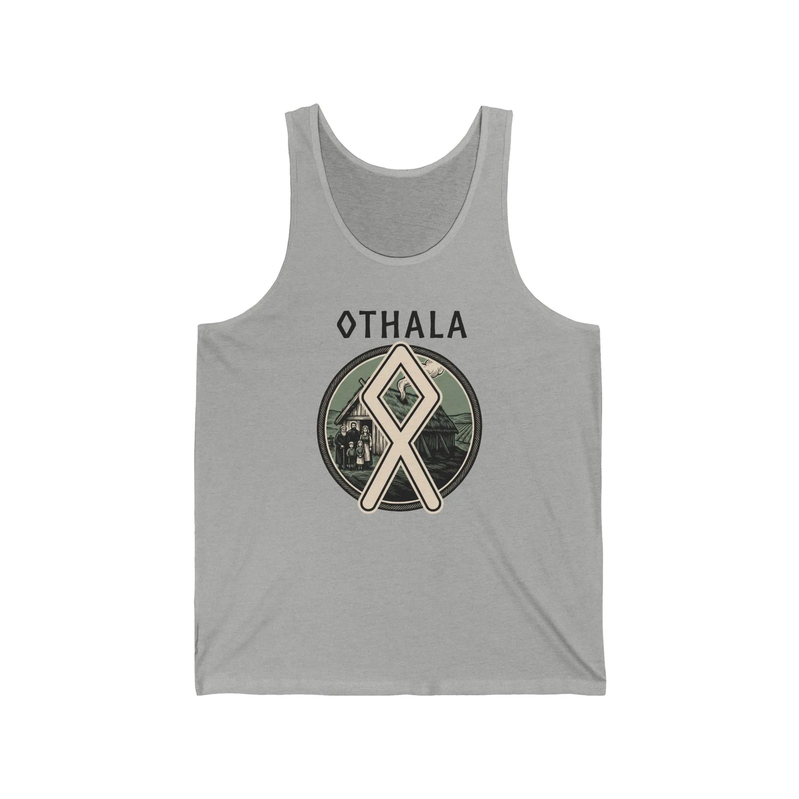 Othala Runic Symbol Tank Top - Soft Combed Ringspun Jersey - Unisex White