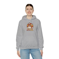 French Bulldog Retro 70s Sunset Hoodie - Medium-Heavy Cotton Poly Blend - Unisex White