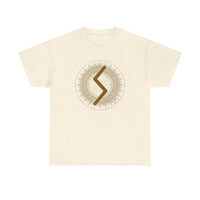 Sowulo Rune Sun Guidance T-Shirt - Heavy Cotton Classic Fit Tee - Unisex White