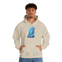 Isa Rune Ice Hoodie - Heavy Blend Cotton Blend Pullover - Unisex White