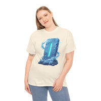 Glowing Isa Ice Rune T-Shirt - Heavy Cotton Classic Fit Tee - Unisex White