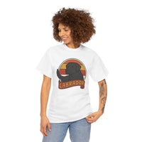 Labrador Retro 70s Sunset T-Shirt - Heavy Cotton Classic Fit Tee - Unisex White