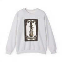 The Hanged Man Tarot Card Sweatshirt - Soft Fleece Classic Fit Crewneck - Unisex Off White