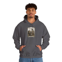 Strength Tarot Card Graphic Hoodie - Heavy Blend Fleece Pullover - Unisex White