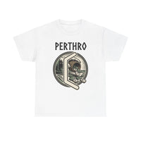 Perthro Norse Rune Graphic T-Shirt - Heavy Cotton Classic Fit Tee - Unisex White