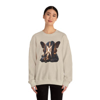 Dagaz Rune Stone Butterfly Sweatshirt - Heavy Blend Cotton Poly Crewneck - Unisex Off-White