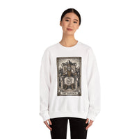 The Emperor Tarot Card Sweatshirt - Soft Durable Fleece Crewneck - Unisex White