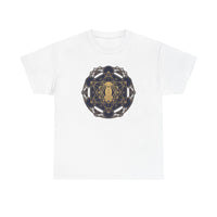 Metatron's Hound Sacred Geometry T-Shirt - Heavy Cotton Classic Fit Tee - Unisex White