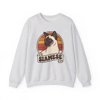 Siamese Retro 70s Sunset Sweatshirt - Heavy Blend Fleece Crewneck - Unisex Ash