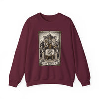 The Emperor Tarot Card Sweatshirt - Soft Durable Fleece Crewneck - Unisex White