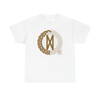 Norse Dagaz Rune Celtic Knot T-Shirt - Heavyweight Cotton Classic Fit Tee - Unisex White