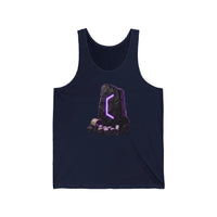 Perthro Rune Divination Tank Top - Lightweight Cotton Retail Fit - Unisex White