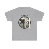 Ehwaz Rune Divine Horses T-Shirt - Heavy Cotton Classic Fit Tee - Unisex White