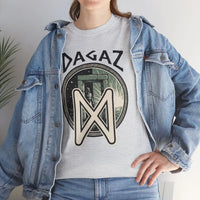 Dagaz Rune Threshold Portal T-Shirt - Heavy Cotton Classic Fit Tee - Unisex White