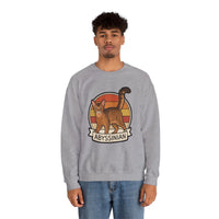 Abyssinian Retro 70s Sunset Sweatshirt - Heavy Blend Classic Crewneck - Unisex White