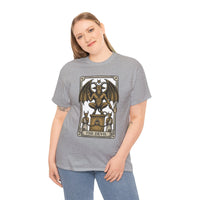 The Devil Tarot Card Graphic T-Shirt - Heavy Cotton Classic Fit Tee - Unisex White