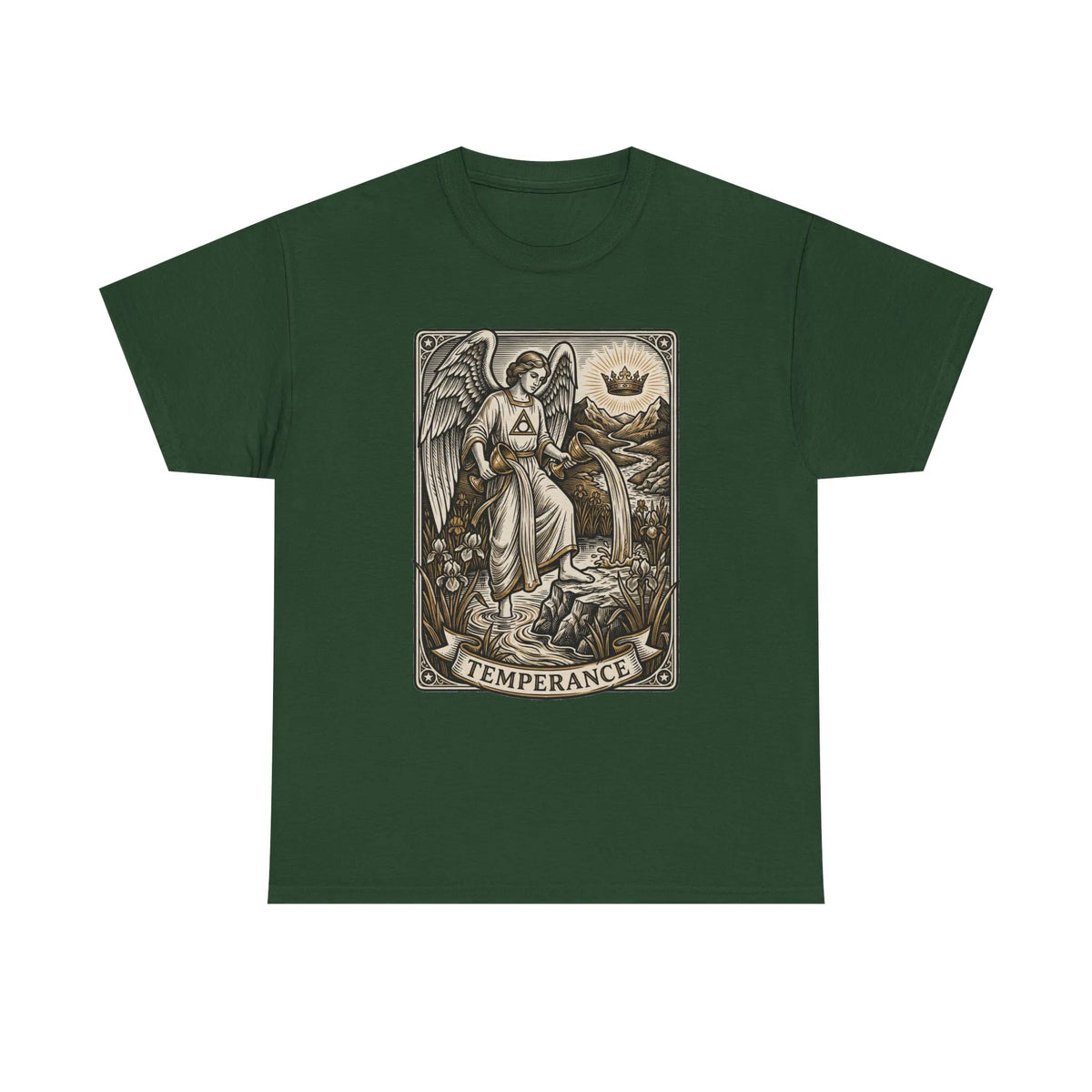 Temperance Angel Tarot Card T-Shirt - Heavy Cotton Classic Fit Tee - Unisex White