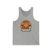 Persian Cat Retro Sunset Tank Top - Soft Cotton Jersey Retail Fit - Unisex Athletic Heather