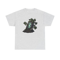 Berkana Rune Birch Tree Graphic T-Shirt - Heavy Cotton Classic Fit Tee - Unisex White