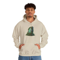 Othala Rune Stone Graphic Hoodie - Heavy Blend Fleece Pullover - Unisex White