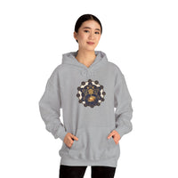 Alchemist Cat Sacred Geometry Hoodie - Soft Heavy Blend Pullover - Unisex White