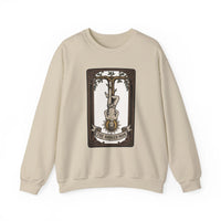The Hanged Man Tarot Card Sweatshirt - Soft Fleece Classic Fit Crewneck - Unisex Off White