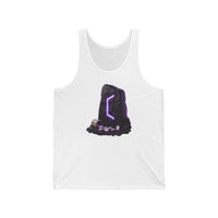 Perthro Rune Divination Tank Top - Lightweight Cotton Retail Fit - Unisex White