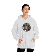 Metatron's Hound Sacred Geometry Hoodie - Heavy Blend Cotton-Poly Fleece Pullover - Unisex White