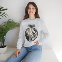Ansuz Rune Divine Speech Sweatshirt - Heavy Blend Fleece Crewneck - Unisex Off White
