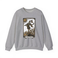The Fool Tarot Card Graphic Sweatshirt - Heavy Blend Crewneck Fleece - Unisex White