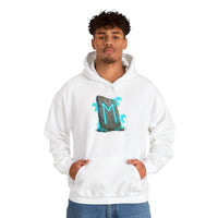 Norse Ehwaz Rune Spirit Horses Hoodie - Heavy Blend Fleece Pullover - Unisex White
