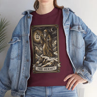 The Hermit Tarot T-Shirt - Medium Weight Cotton Classic Tee - Unisex White