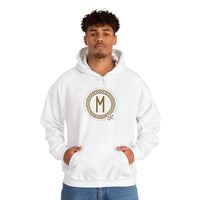 Ehwaz Divine Twins Rune Hoodie - Heavyweight Fleece Pullover - Unisex White