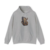 Uruz Runic Symbol Hoodie - Heavy Blend Fleece Pullover - Unisex Off White