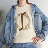 ᛇ Eihwaz Rune Yew World Tree T-Shirt - Heavy Cotton Classic Fit Tee - Unisex White