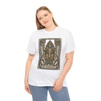 Hierophant Tarot Card Graphic T-Shirt - Heavy Cotton Classic Fit Tee - Unisex White
