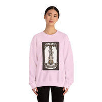 The Hanged Man Tarot Card Sweatshirt - Soft Fleece Classic Fit Crewneck - Unisex Off White