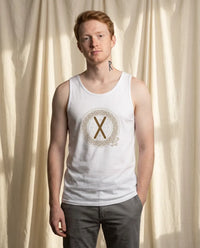 Gebo Rune Celtic Knot Tank Top - Lightweight Cotton Retail Fit - Unisex White