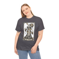 The Tower Tarot Card Graphic T-Shirt - Heavy Cotton Classic Fit Tee - Unisex White