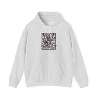 Guitar Solo Heavy Metal Rocker Cats Hoodie - Soft Cotton Blend Pullover - Unisex White