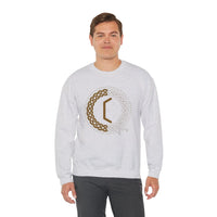 Perthro Rune Norse Mythology Sweatshirt - Heavy Blend Fleece Crewneck - Unisex White