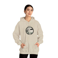 Isa Rune Ice Stillness Hoodie - Heavy Blend Fleece Pullover - Unisex White